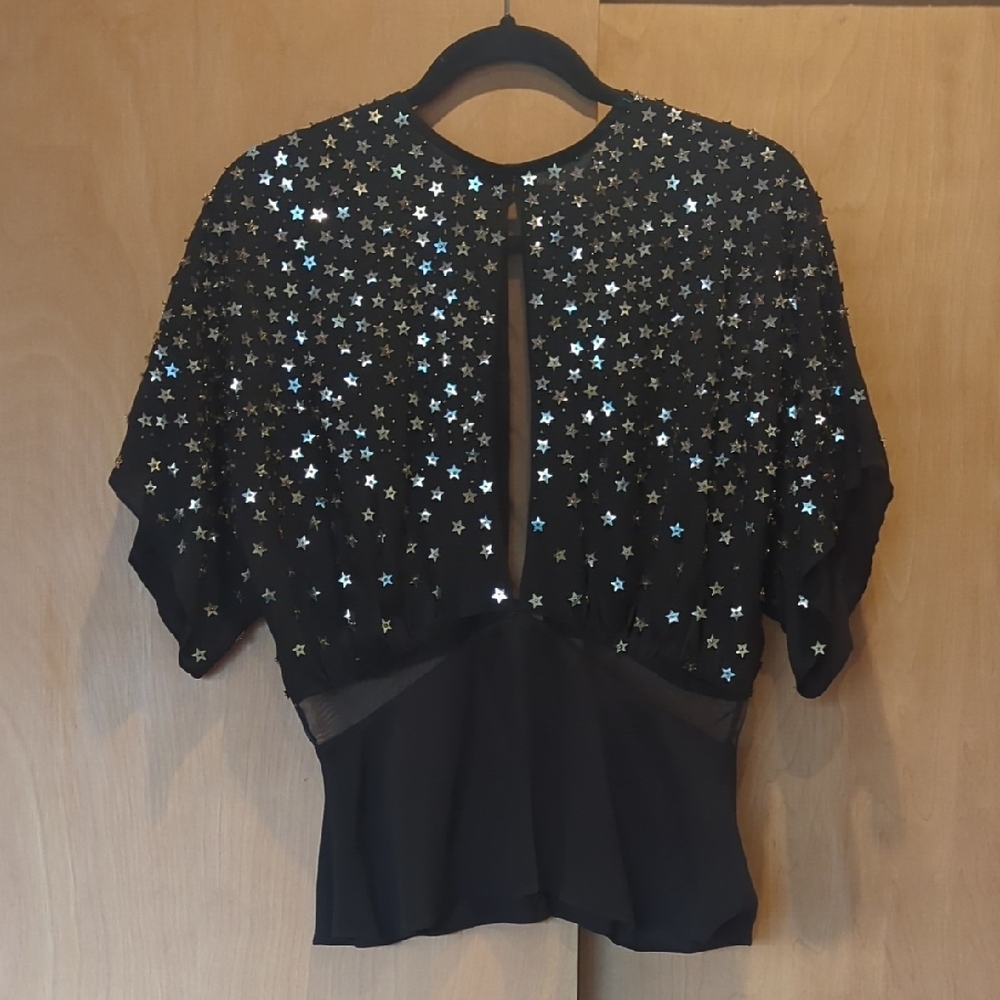 TopShop Star Embellished Women's Top